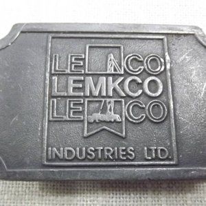 Vintage Lemkco Industries Oil Field Belt Buckle